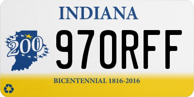 IN license plate 970RFF