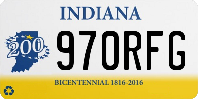 IN license plate 970RFG