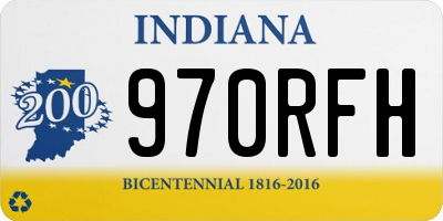 IN license plate 970RFH
