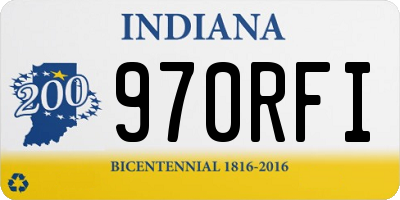 IN license plate 970RFI