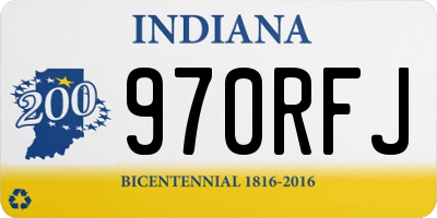 IN license plate 970RFJ