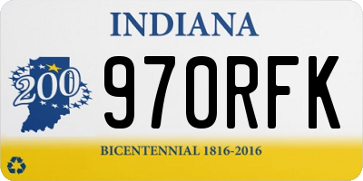 IN license plate 970RFK