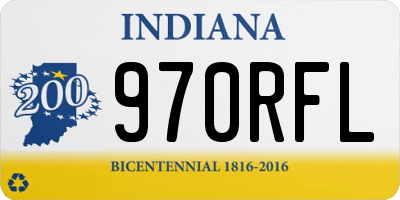 IN license plate 970RFL