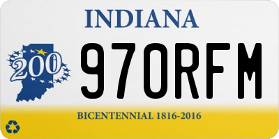 IN license plate 970RFM