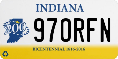 IN license plate 970RFN