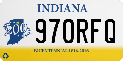 IN license plate 970RFQ