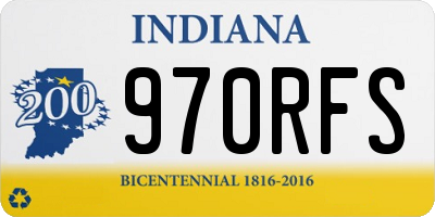 IN license plate 970RFS