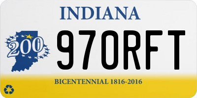 IN license plate 970RFT