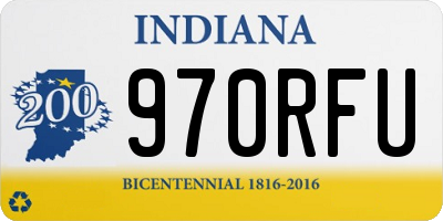 IN license plate 970RFU