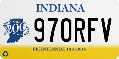 IN license plate 970RFV