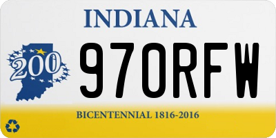 IN license plate 970RFW