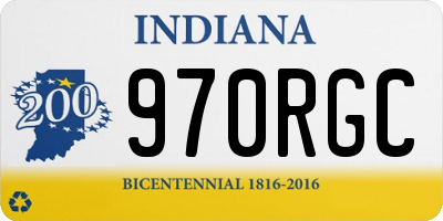 IN license plate 970RGC