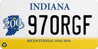IN license plate 970RGF