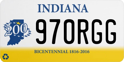 IN license plate 970RGG