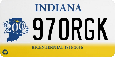 IN license plate 970RGK