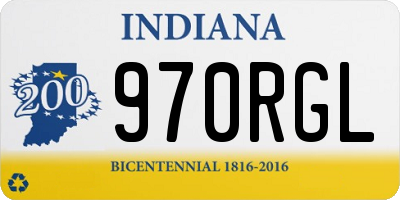 IN license plate 970RGL