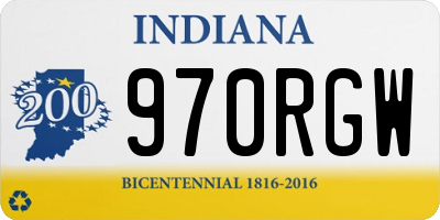 IN license plate 970RGW