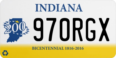 IN license plate 970RGX