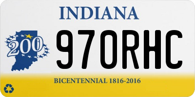 IN license plate 970RHC