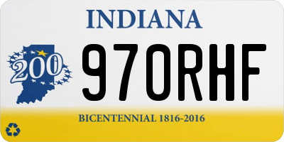 IN license plate 970RHF