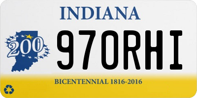 IN license plate 970RHI