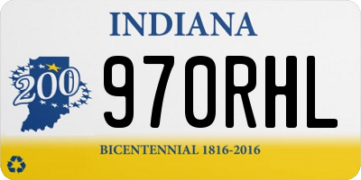 IN license plate 970RHL
