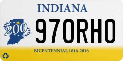 IN license plate 970RHO