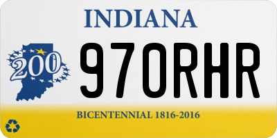 IN license plate 970RHR