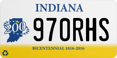 IN license plate 970RHS