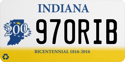 IN license plate 970RIB