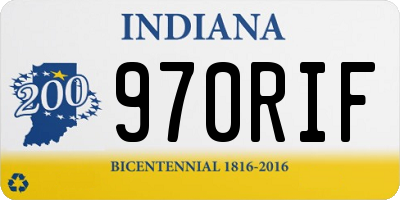 IN license plate 970RIF