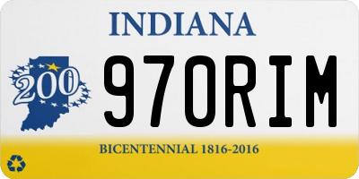 IN license plate 970RIM