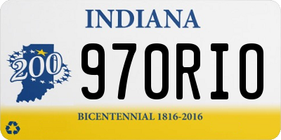 IN license plate 970RIO