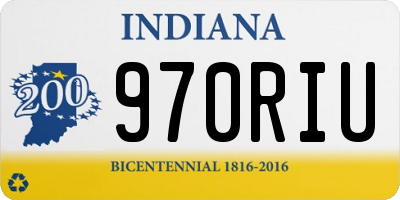 IN license plate 970RIU