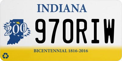 IN license plate 970RIW