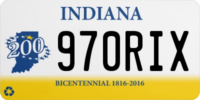 IN license plate 970RIX