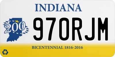 IN license plate 970RJM