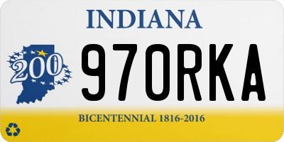 IN license plate 970RKA