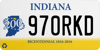 IN license plate 970RKD