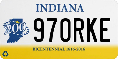 IN license plate 970RKE
