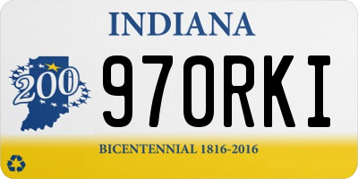 IN license plate 970RKI