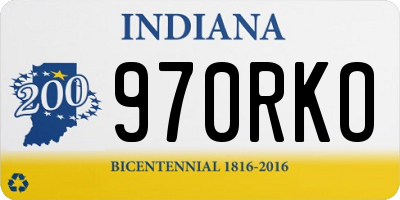 IN license plate 970RKO