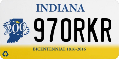 IN license plate 970RKR