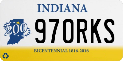IN license plate 970RKS