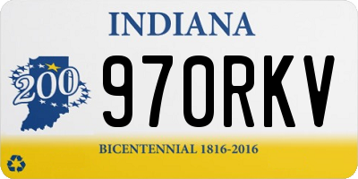 IN license plate 970RKV