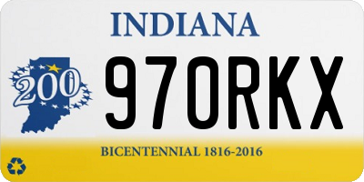 IN license plate 970RKX