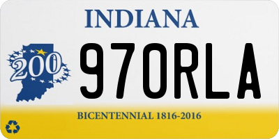 IN license plate 970RLA