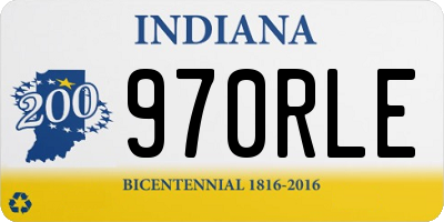 IN license plate 970RLE