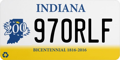 IN license plate 970RLF