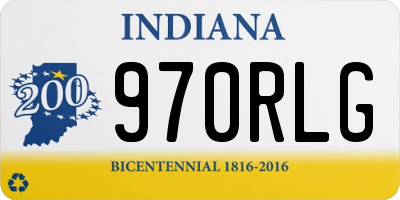 IN license plate 970RLG